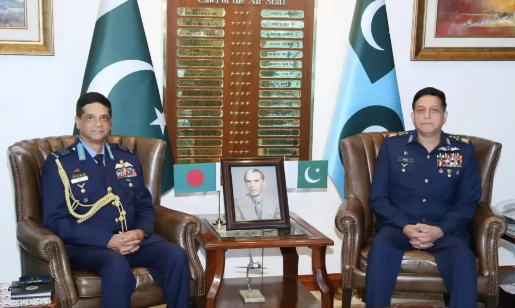 Bangladesh Air Force chief visits Air Headquarters Islamabad, meets with Air Chief